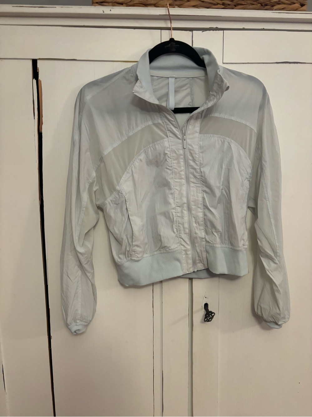 lululemon athletica pale blue lightweight bomber jacket